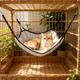 thumbnail image 5 of Hanging Cat Bed Hammock Breathable Foldable Pet Lounger for Indoor Cats, Space-Saver Sleeping Basket for Cat Crate, Cool Resting Mat for Small Pets, 5 of 6