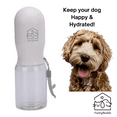 thumbnail image 6 of Filtered Dog Water Bottle Leak Proof Portable Travel Dog Water Dispenser with 4 Filters - Perfect Doggie Drinking Bowl on The Go for Outdoor Walking and Hiking - Pet Accessories (White, 12oz), 6 of 7