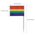 thumbnail image 2 of Clispeed Assorted Color Wooden Toothpicks with Double-Sided Flags for Food, 2 of 5