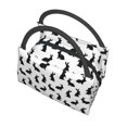thumbnail image 4 of Lafuoo Black Rabbit Pattern Portable Aluminum Film Insulated Refrigerated Lunch Bag, Zippered Cooler Bag/Hot Bag for Food and Beverag-One Size, 4 of 7