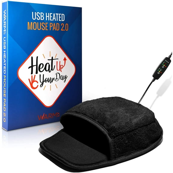 Heated Computer Mouse Pad Hand Warmer,USB Hand Warmer for Computer, Removable Heating Element, 3 Temperature