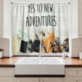 thumbnail image 2 of Ambesonne Adventure Kitchen Curtains, Wanderlust Retro Text, 55"x39", Multicolor, 2 of 3