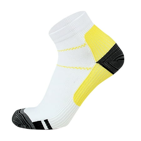 

Hinvhai Clearance Men Women Low Canister Movement Take A WalkTowel Cotton Breathable Socks Yellow M(M)