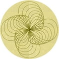 thumbnail image 1 of Ahgly Company Machine Washable Indoor Round Transitional Sun Yellow Area Rugs, 8' Round, 1 of 7