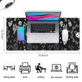 thumbnail image 5 of Long Mouse Pads for Desk,Black Gothic Skull Cat Pattern Desk Mats on Top Of Desks, Desk Mouse Pad Extra Large with 3mm Non-Slip Base and Stitched Edge for Gaming,Office,Work,Home 35.4"x15.7", 5 of 6