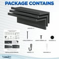 thumbnail image 3 of Wall Shelves W/Hooks, Floating Shelves Coat Rack (16 Inch, Black) by Icona Bay, 3 of 9