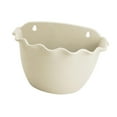 thumbnail image 1 of Maceta de flor para colgar en pared, macetero de pared, cubo, barandilla, maceta para bonsái para balcón Beige, 1 of 8