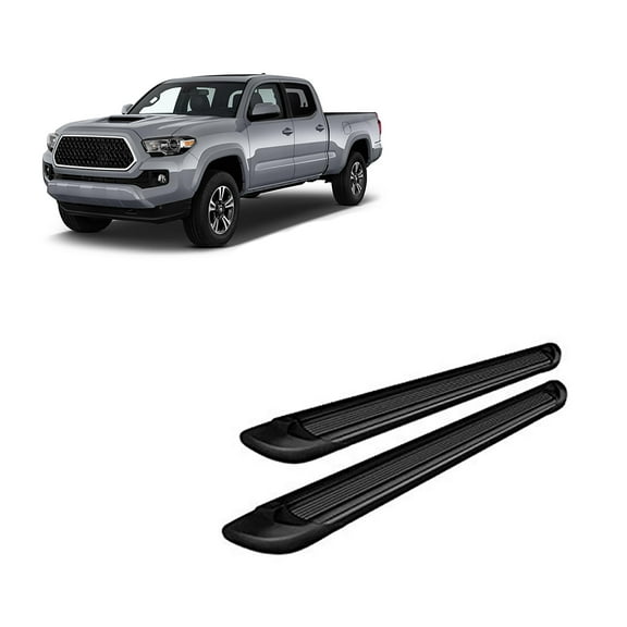Black Horse Off Road Black Horse Black Aluminum Transporter Running Boards Compatible with 2005-2022 Toyota Tacoma