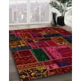 thumbnail image 3 of Ahgly Company Machine Washable Indoor Rectangle Abstract Red Brown Area Rugs, 7' x 10', 3 of 7