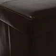 thumbnail image 3 of American Furniture Classics 514 3 pc Foldable Storage Bench w/ 2 Ottomans  Brown, 3 of 8