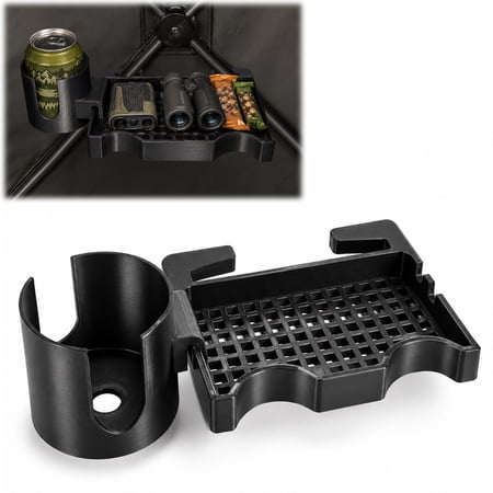ZOYACREATE Hunting Blind Shelf with Cup Holder Hub Ground Blind Organizer