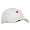 thumbnail image 5 of Mini Lips Embroidered Washed Cap - White OSFM, 5 of 5