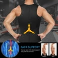thumbnail image 4 of Neoprene Sauna Suit for Men Zipper Waist Trainer Vest Tank Top Trimmer Body Shaper with Adjustable Single Belt, 4 of 6