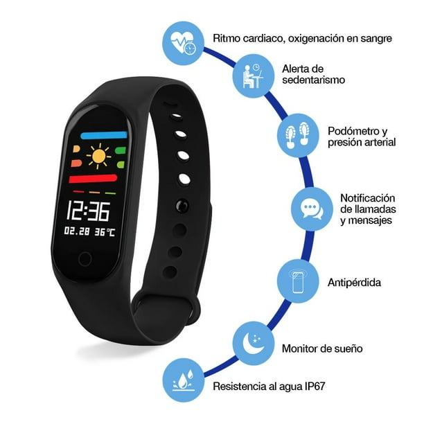 Pulsera Inteligente Redlemon Sport Ritmo Cardiaco Con 3 Correas Walmart en linea