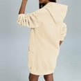 thumbnail image 6 of hotojiny Hoodies Sweatshirt Dress for Women Oversized Casual Pullover Long Sleeve Mini Dresses Cute Solid Trendy Clothes, 6 of 7