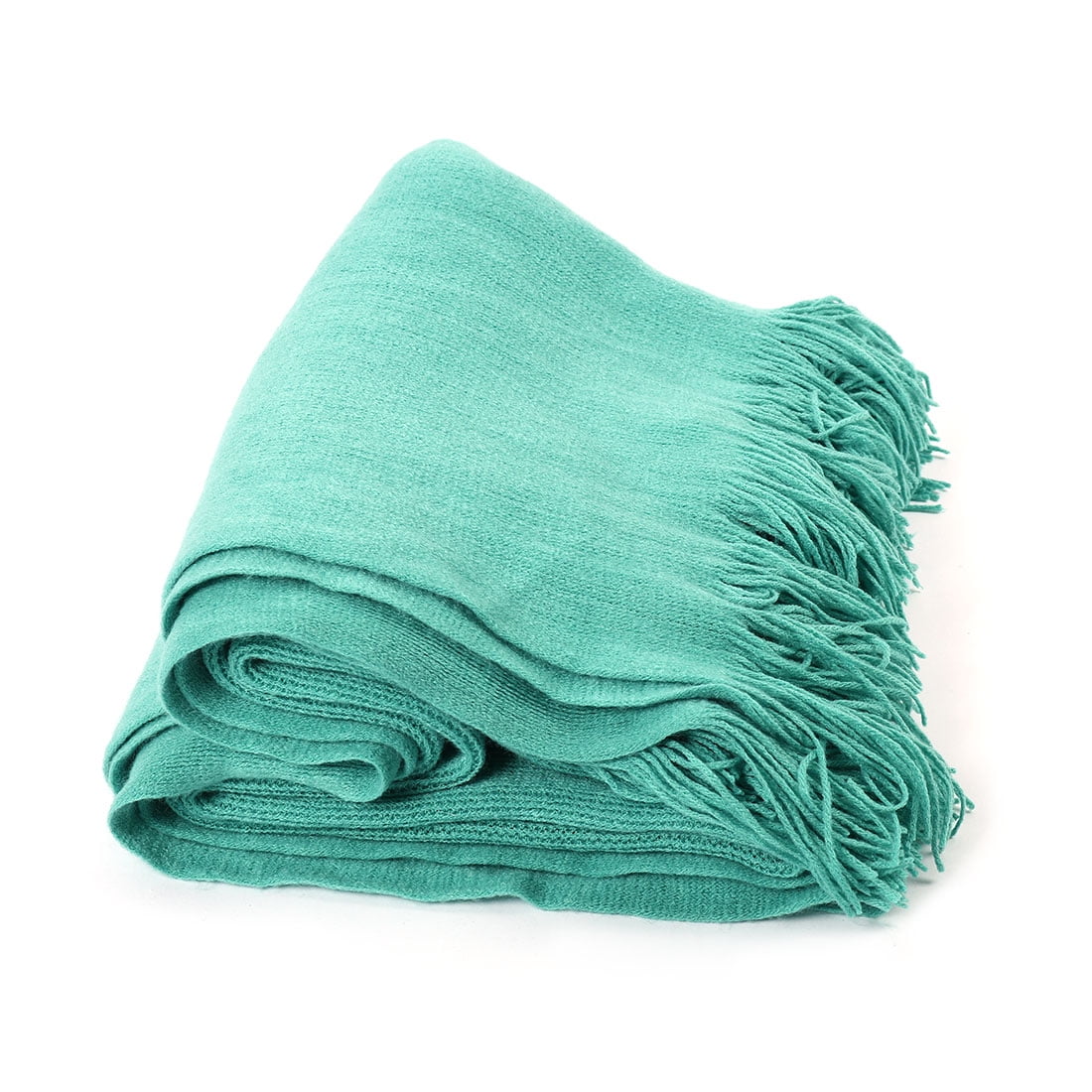 Lightweight Solid Throw Blanket w Tassel Soft Warm Knit Blankets for