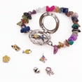 thumbnail image 4 of 30mm Square Love Floating Charm Memory Locket Chain Star or Heart End Synthetic Glass Magnetic Bracelet, 4 of 4