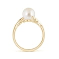 thumbnail image 2 of Angara South Sea Cultured Pearl Ring with Wing Motifs in 14K Yellow Gold for Women | June Birthstone Jewelry for Her, 2 of 8
