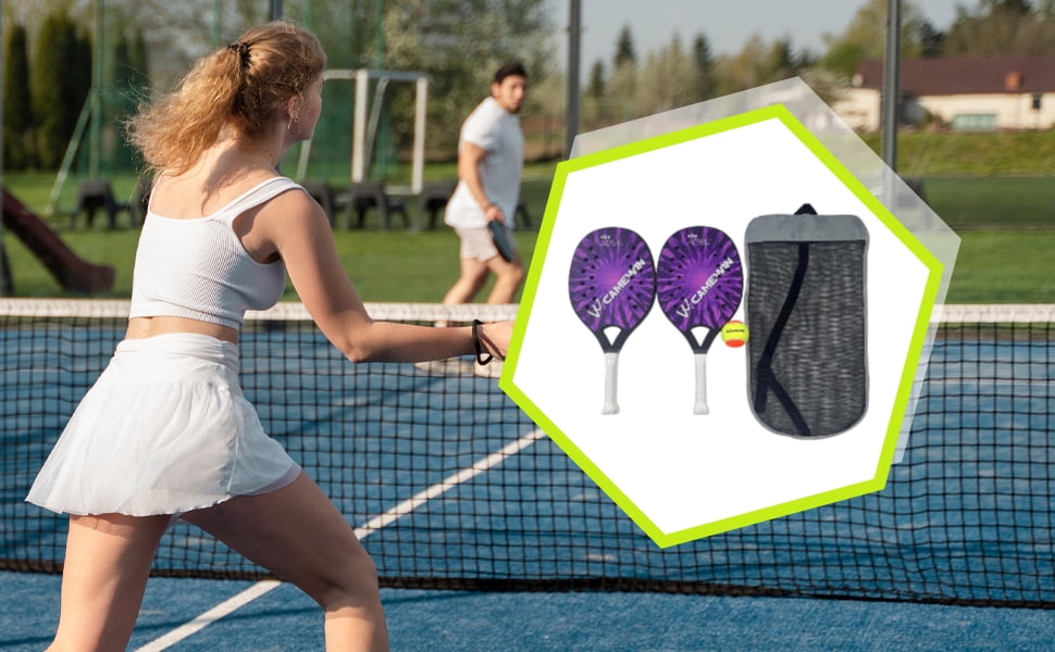 GARENDE 1 Pair Beach Tennis Rackets Anti Slip Grip Beach Tennis Paddles for Children