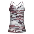 thumbnail image 3 of Spring Tops for Women Plus Size Tops for Women's Personalized Printing Tie Back Satin Cami Bandana Tops Sling Strap Vest, 3 of 7