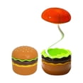 thumbnail image 1 of Lámpara de escritorio LED recargable con forma de hamburguesa y sacapuntas. Luz blanca cálida. Lámpara decorativa para el dormitorio, el estudio o la mesita de noche, 1 of 8