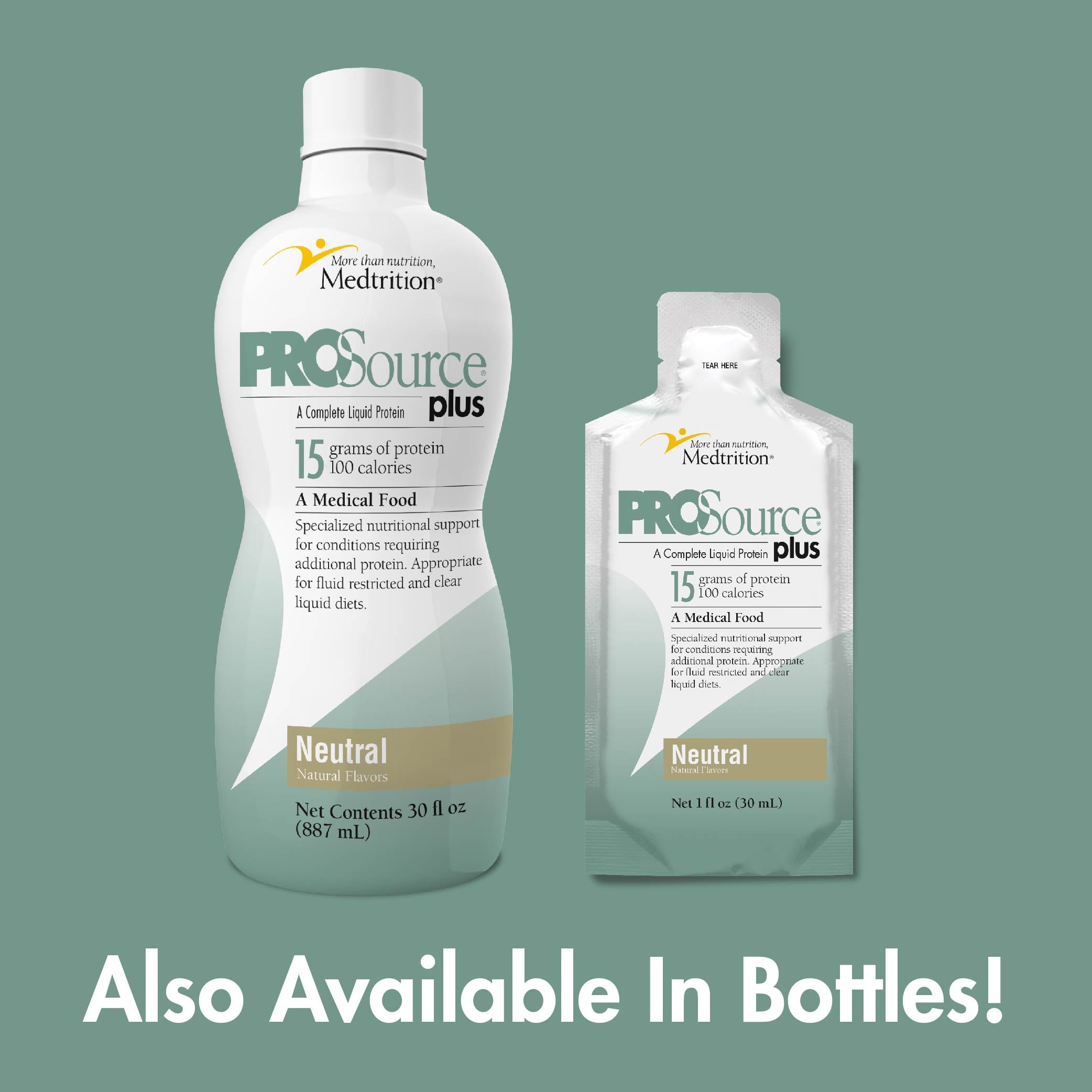Medtrition Liquid Collagen peptides Type I, III 15 Grams Protein per oz. |Prosource Plus Neutral Packets|