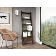 thumbnail image 5 of DEPOT E-SHOP Kobe Ladder Bookcase, One Drawer, Five Open Shelves, Four Legs- Dark Walnut, For Living Room, 5 of 5