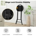 thumbnail image 7 of ZMSHOP 24" Folding Bar Stool, 550lbs Capacity, Tall Portable Plastic Metal Foldable Stool for Adults, Safety Lock, Steel Frame, Black, 7 of 7