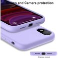 thumbnail image 3 of iPhone Xr Case with Screen Protector,Soft Liquid Silicone Gel Rubber Bumper Cover,Slim Fit Shockproof Protective Phone Case for iPhone Xr Lavender Purple, 3 of 8