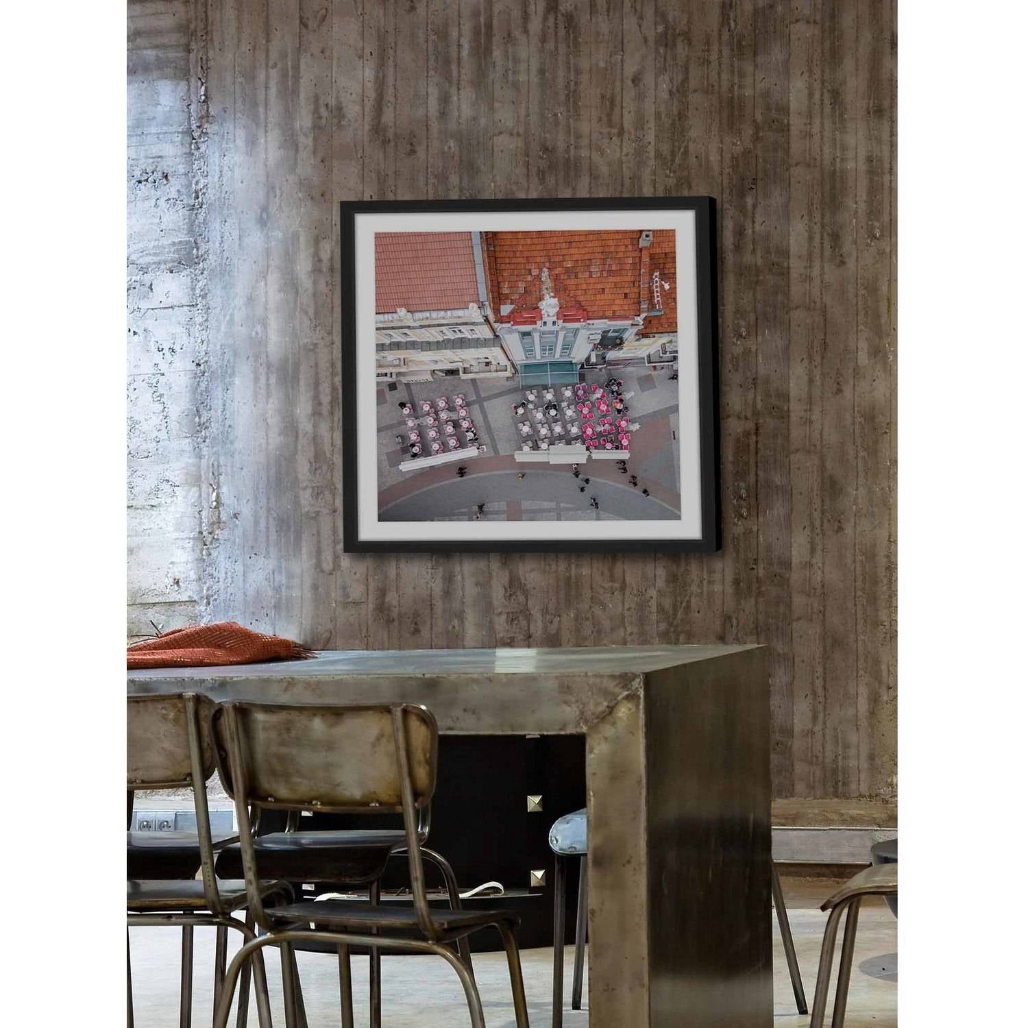 "Outdoor Eating" Framed Painting Print