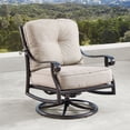 thumbnail image 2 of Outdoor Living and Style Set of 2 Brown and Black Outdoor Patio Furniture Swivel Rocking Club Chairs, 2 of 4