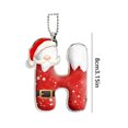 thumbnail image 3 of JeashCHAT 26 Initial Letter Christmas Ornaments, Red Personalized Christmas Initial Ornaments, Christmas Tree Decoration, Acrylic Monogram Hanging Pendant with Bead Chain, Christmas Gifts, 3 of 9