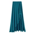 thumbnail image 4 of YIZYIF Womens Boho Asymmetric Wrap Skirt Summer Maxi Split Long Skirt for Dance Performance Green L, 4 of 6