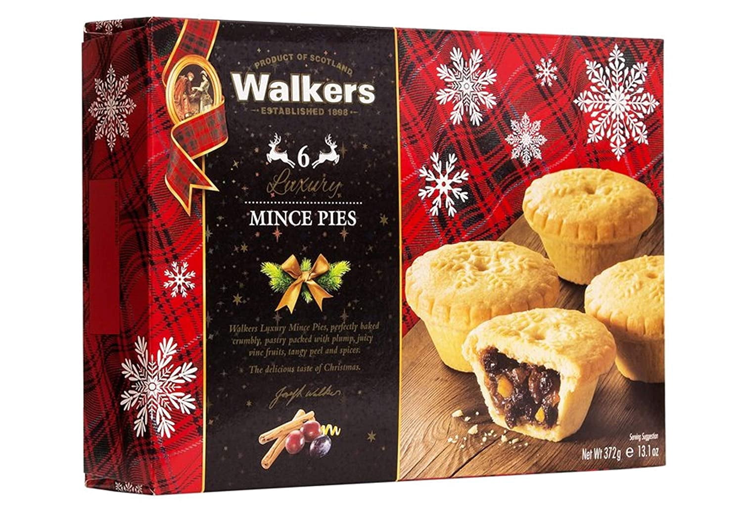 (6 Pack)Walkers Shortbread Mince Pies,13.1 oz