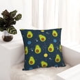 thumbnail image 6 of Yiaed Avocado in Space Print Pillow Covers Super Soft Decorative Square Throw Pillow Covers Case Cushion Covers for Sofa Couch Bedroom Car Decor（No pillow core）-26"x26", 6 of 7