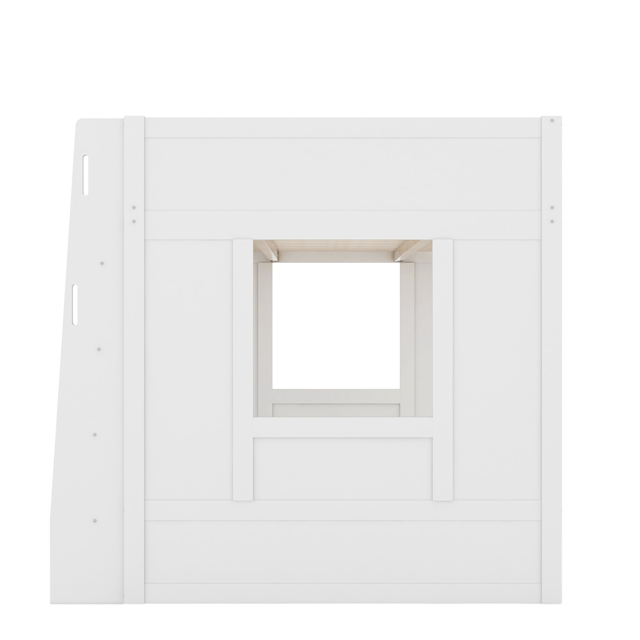 Noble House Corlan Queen Size Wooden Loft Bed with Storage Cabinets and Bookshelves, Heavy Duty, White