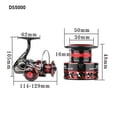thumbnail image 4 of Soidarity LISTO EN STOCK Max Drag 30 kg 2000-7000 Tamaño 12 + 1 Rodamientos de bolas Big Trolling Carretes de pesca Carpa de metal Pescar Soidarity OD008543-00, 4 of 6