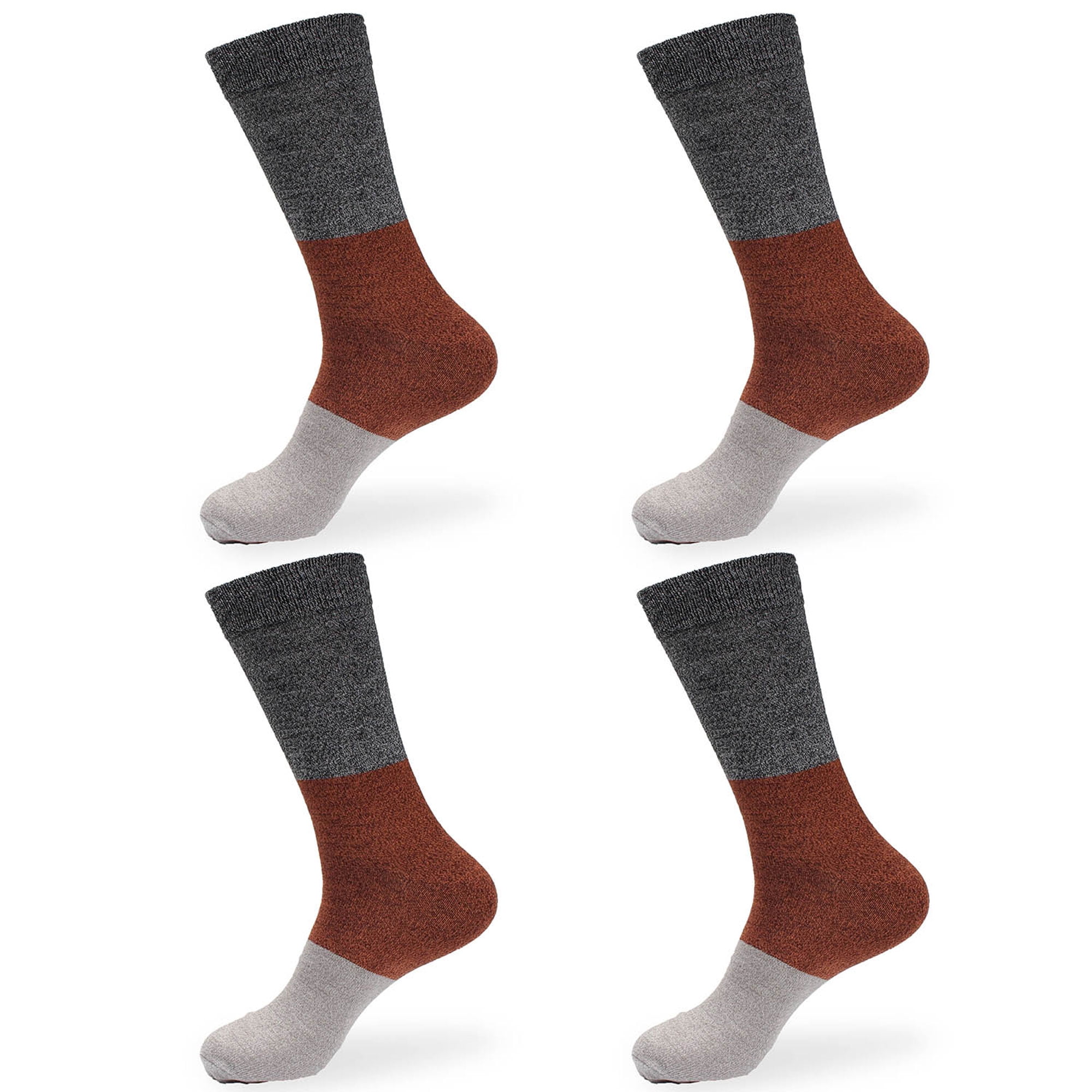 Women's Extra Large Rayon from Bamboo Fiber Classic Casual Crew Socks Black Red Grey 4prs