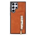 thumbnail image 3 of SaniMore for Samsung Galaxy S23 Ultra 2023 Back Case with Zipper Card Pokcet Flip Wallet/Kickstand Shock Absorption Anti-fall Retro PU Leather Wear-resistant Shell  For Galaxy S23 Ultra, Brown, 3 of 7