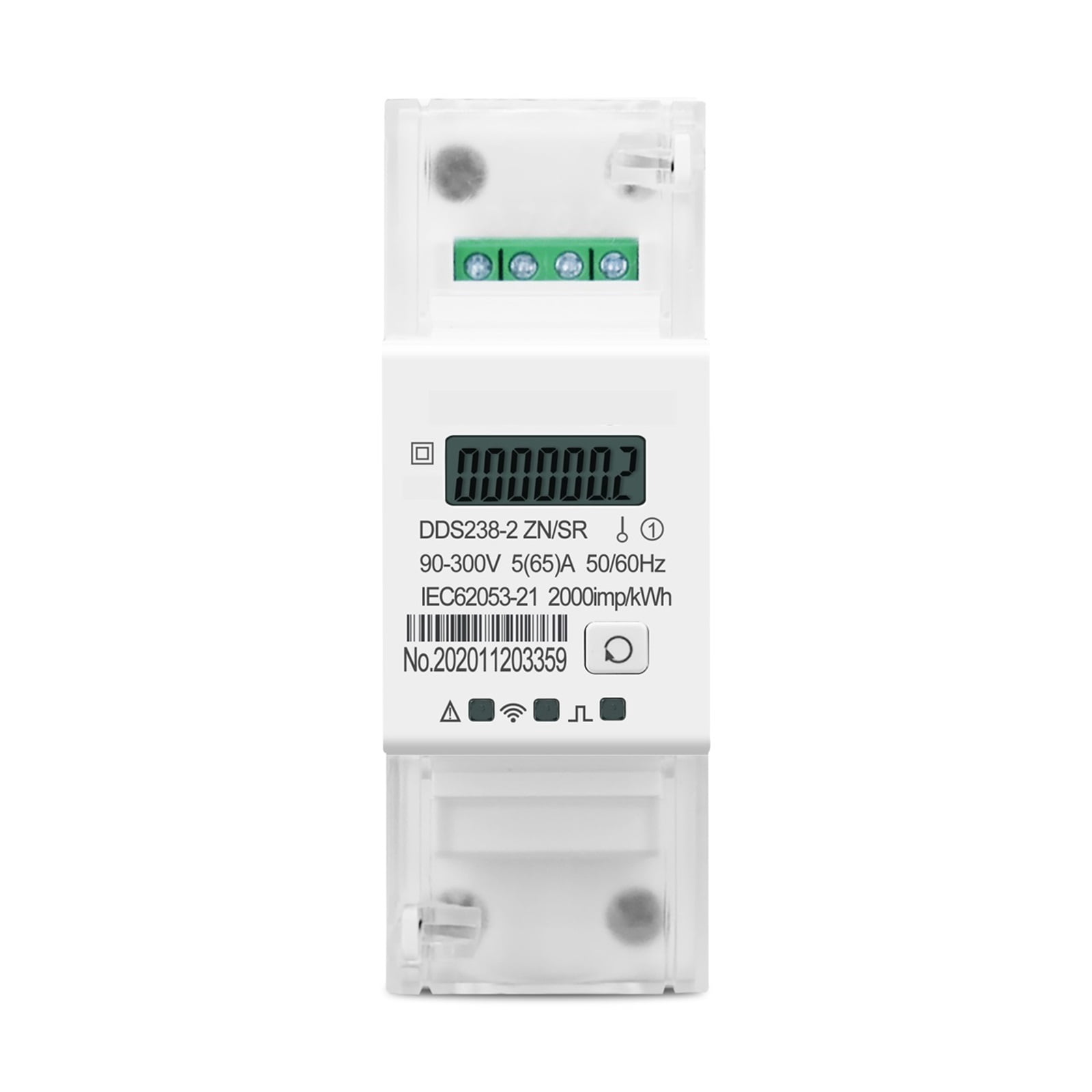 Single Phase Remote Control ON/OFF 65A Multi Function Din Rail Energy Meter 90-300V Kwh Watt Hour Meter Power Consumption Monitor ,Overload Protection