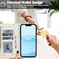 thumbnail image 4 of Dteck for iPhone 12 Wallet Case with Card Holder, Shockproof PU Leather Flip Cover with RFID Blocking Protective Phone Case with 3 Card Slots Kickstand & Wrist Strap for Women and Men, D, 4 of 8
