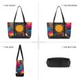 thumbnail image 6 of FORMRS Canvas Laptop Tote Bag for Women with 15.6" Computer Compartments Shoulder Handbag, Futuristic Circles, 6 of 7