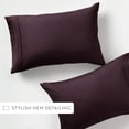 thumbnail image 6 of Noble Linens 2 Piece Pillow Case Set, Purple, Standard/Queen, 6 of 11