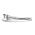 thumbnail image 3 of 14K White Gold mounting Ring Band Only Solitaire Engagement, Size 7, 3 of 7