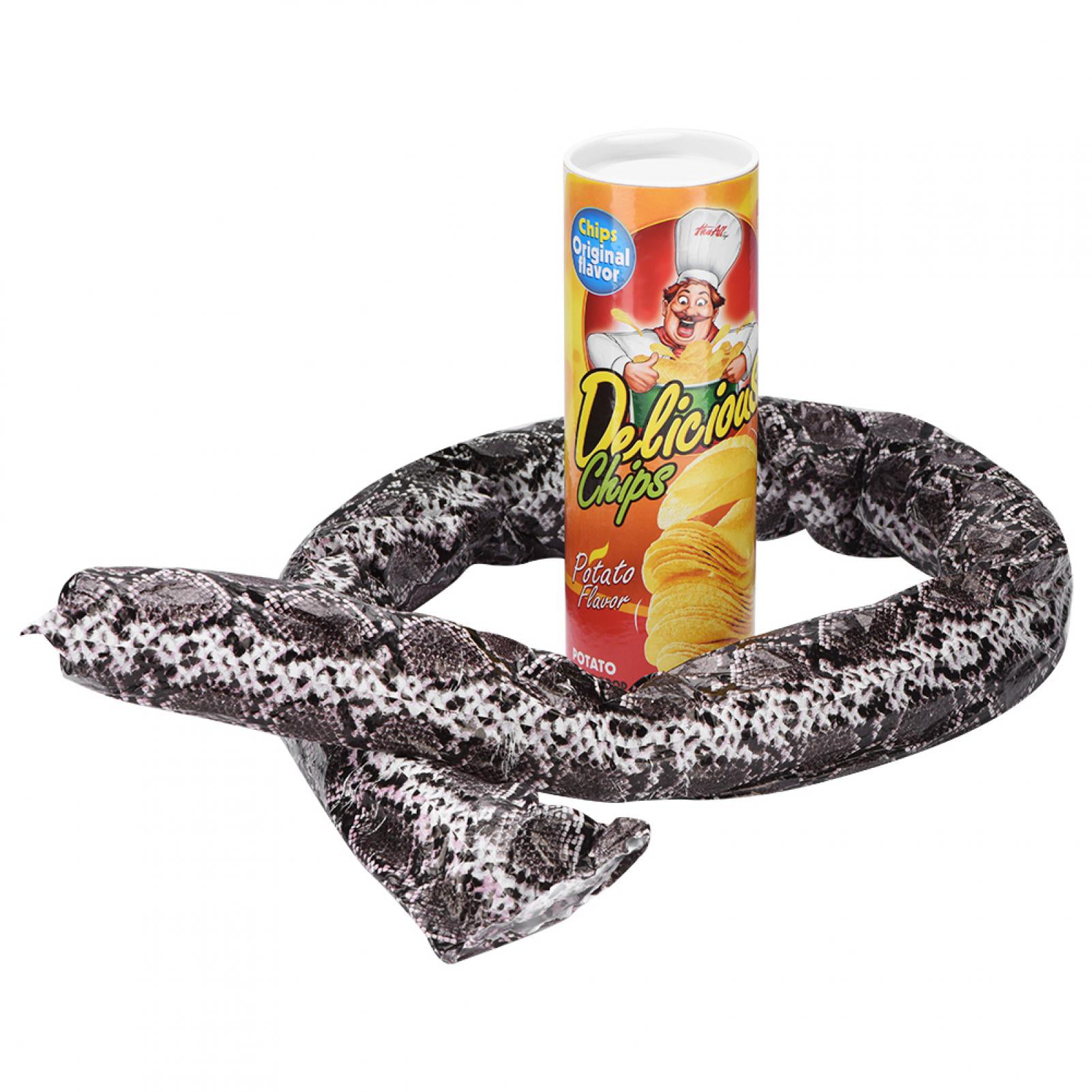 1 Pcs Trick Potato Chip Can Novelty Joke Prank Jump Snake Funny Tricky Toy VQ 