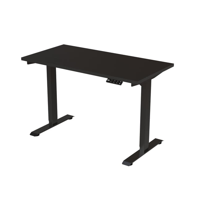 Escritorio Eléctrico de Altura Ajustable Base Negra Tablero 120x60 Negro