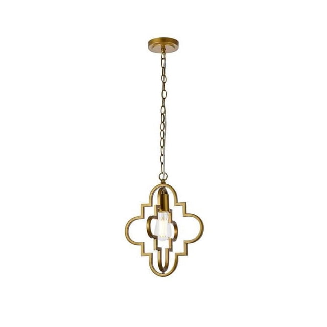 Living District LD7062D12BR Sandara 1 Light Pendant, Brass