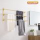 thumbnail image 3 of Toallero de 3 niveles con escalera para montar en la pared con estantes de acero inoxidable acabado dorado cepillado, 3 of 8