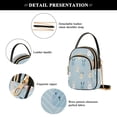 thumbnail image 4 of FORMRS Crossbody Bag for Women Quilted Travel Shoulder Cell Phone Purse with Chain Strap Handbag, Blue Rabbits, 4 of 7