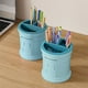thumbnail image 5 of Organizador de Bolígrafos con Compartimento Estilo Buzón de Plástico, Cubo de Almacenamiento de Escritorio de Gran Capacidad con 3 Ranuras, Diseño Desmontable para Accesorios de Maquillaje de, 5 of 6
